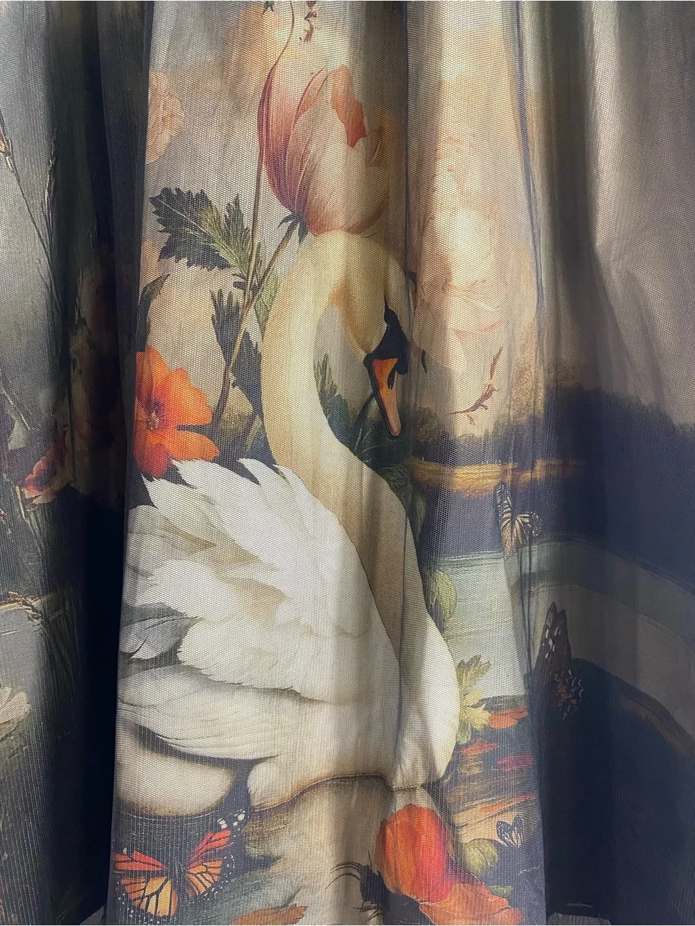 Anthropologie Wondernight Midi Skirt Tulle Swan Size XS NWT - Picture 2 of 14